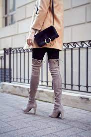 Stuart weitzman highland over the knee suede slate grey boots 9.5 $798top rated seller. Pin On Thigh High Boots Heeled