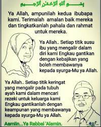 Iman kita mengalahkan dunia !!! Popai Aladin Auf Twitter Doa Untuk Ibu Bapa Kita