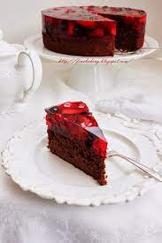 Chocolate Dust Chocolate Berry Jello Cake Jello Cake Fancy Desserts Cake
