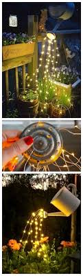 Wie Man Eine Leuchtende Giesskanne Mit Lichterketten Macht So Schon Und So Suss Garten Deko Deko Eine Fairy Lights Outdoor Diy Projects Garden Deco