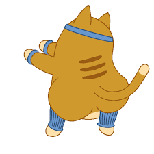 Teodor Exercise Transparent Background 512x512 Cat Exercise Cat Lovers Cats