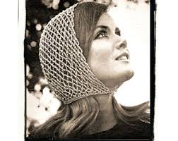 Instant Download PDF Crochet Pattern to make a Womens Mesh Hood Head Scarf  Hairnet Hair Wrap One Size 4 Ply Yarn