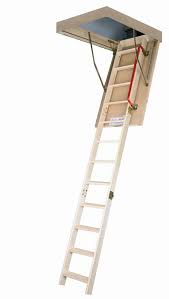 10 Ft 1 Inch 54 Inch X 30 Inch Insulated Wood Attic Ladder With 300 Lb Capacity Type Ia Rating Attic Ladder Attic Flooring Attic Rooms