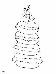 Macarons With Cherry Coloring Page Coloring Pages Free Printable Coloring Pages Macarons