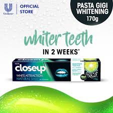Closeup White Attraction Natural Smile 170gr Close Up Pasta Gigi Pemutih Lemon Shopee Indonesia