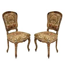 Pair Of French Rococo Painted Louis Xv Style Chairs 1stdibs Com French Rococo Side Chairs Louis Xv
