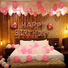 For the atmosphere of celebration you should. Rose Gold Birthday Theme Balloon D Eacute Cor Gift Rose Gold Birthday Theme Balloon Decor Without Led Ferns N Petals