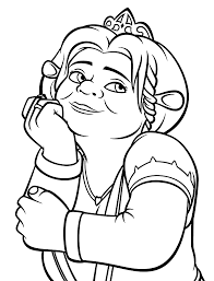 Princess Fiona Coloring Pages For Kids Printable Free Cartoon Coloring Pages Coloring Pages Disney Coloring Pages