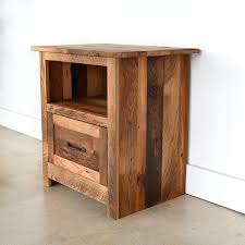 Reclaimed Barn Wood Nightstand Rustic Bedside Table Accent Image 2 Rustic Nightstand All Wood Furniture Handmade Wood Furniture