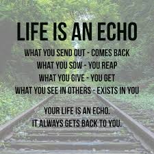 Life Is An Echo Inspirational Life Quotes Pictures Giving Quotes Sarcasm Quotes