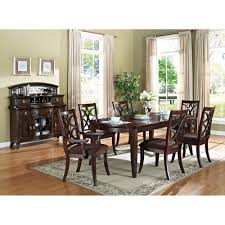 Smooth rounded edges and sleek legs make this dining height table fully functional. Elegant Dining Table Dark Walnut Brown Overstock 21752905