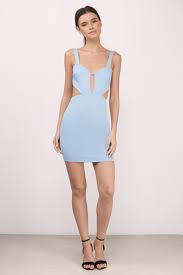 Sexy Light Blue Dress Cut Out Dress Beautiful Light Blue Dress Bodycon Dress C 18 Tobi Ca
