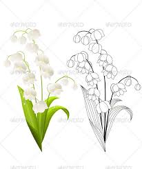 Vector Lily Of The Valley Isolated On White Flower Sketches Flower Drawing Flower Tattoos