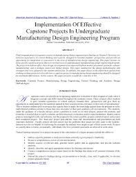 Nursing students often find it difficult to come up with. Pdf Implementation Of Effective Capstone Projects In Undergraduate Manufacturing Design Engineering Program