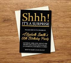 Black And Gold Birthday Invitations Templates Shhh It S A Surprise Birthday Invitation Printable Gold Black Birthday Invitation E Card Invitation Birthday Invitation Template Surprise Birthday Invitations Birthday Invitation Templates Printable Birthday Invitations