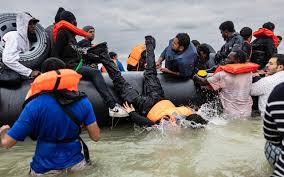 Migrants fall overboard in struggle to cross Channel in dinghy