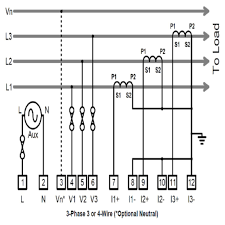 As in single phase kwh meter wiring we have 2 connection points for incoming and 2 for connection points for out going just lick this in 3 phase kwh in diagram i shown read yellow and blue for lines and black for neutral, and shown all cables in single core but in real life use the 4 core or 4 wire cable. Northern Design Cube 350v Multi Function Meter