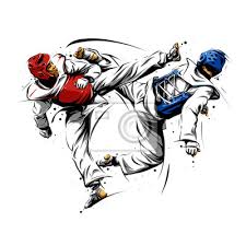 Europeantaekwondo union is the official continental governing body of taekwondo founded on 2 may 1976. Taekwondo Aktion 1 Leinwandbilder Bilder Kampfkunst Taekwondo Karate Myloview De