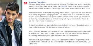 Those who take the mrt from dover… One Direction Sg On Twitter Singaporepoly Zayn Malik Joins Singapore Poly As Senior Lecturer Http T Co Um4kmlkxdb Http T Co Uf5qqaviws Best April Fool S Prank