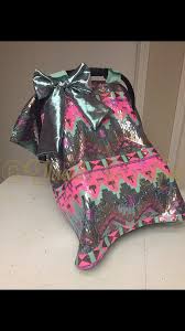Custom Aztec Sequin Car Seat Canopy By Threadmeknot On Etsy Baby Girl Car Baby Kids Clothes New Baby Products