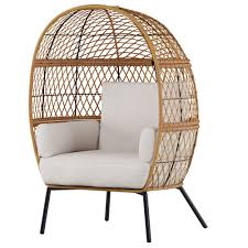 Better Homes And Gardens Ventura Boho Stationary Wicker Egg Chair Walmart Com Walmart Com
