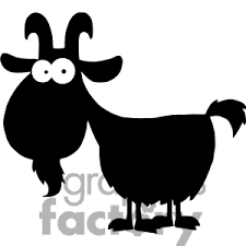 Black And White Goat Clipart Silhouette Of A Cartoon Goat Clipart Royalty Free Clipart 383285 Cartoon Silhouette Goat Cartoon Goat Picture