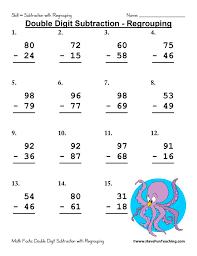 We did not find results for: Double Digit Subtraction Regrouping Worksheet Pack Have Fun Teaching