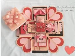 Love Box Hướng Dẫn Lam Hộp Qua Tinh Yeu Phần 2 Ngoc Vang Youtube Exploding Gift Box Diy Exploding Box Exploding Box Card