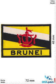Pcs, handys, zubehör & mehr Brunei Brunei Brunei Flagge Black Patch Aufnaher Aufnaher Shop Patch Shop Grosster Weltweit Patch Aufnaher Schlusselanhanger Aufkleber