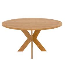 Gold and black round dining table. Scottsboro Teak Wood Cross Leg Modern Round Dining Table