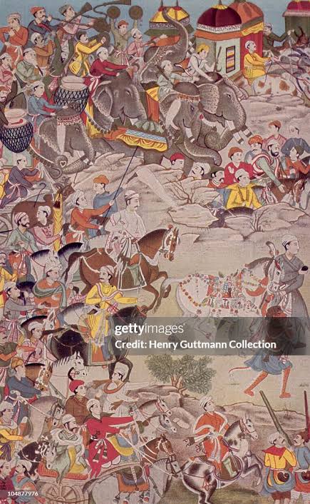 Mughal Emperor Akbar the Great in procession, circa 1600. He ruled in... News Photo - Getty Images