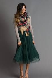 Vienna Green Pleated Tulle Midi Skirt Holiday Outfit Inspiration Holiday Skirt Outfits Fashion
