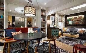 Idea Per Arredare Salotto E Sala Da Pranzo Insieme In Stile Indiano Con Tavolo Tondo Tappet Living Room Design Modern Warm Living Room Design Living Room Warm
