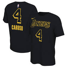 Alex caruso los angeles lakers 2020/21 swingman jersey yellow icon edition $ 99.99 $ 49.99 Alex Caruso Los Angeles Lakers Nike Restart Name Number T Shirt Black Walmart Com Walmart Com
