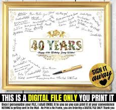 Da dies noch dazu ein runder geburtstag ist, sollten die glückwünsche etwas einzigartiges und originelles. 40 Geburtstag Zeichen 40 Geburtstag Plakat 40 Geburtstag Etsy