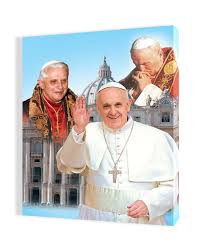 Papież apelował w nowym roku o większą troskę. Obraz Religijny Na Plotnie Swiety Jan Pawel Ii Papiez Benedykt Xvi I Papiez Franciszek Kubaradewocjonalia Pl