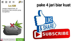 Brain Out Level 126 Jangan Angkat Batu Youtube