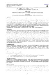 PDF) Prohibited Activities of Computer
