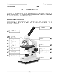 Labeling Parts Of A Microscope Worksheet Parts Of A Microscope Labeling Worksheet And Kudotest Com Reading Worksheets Microscopic Biology Lessons