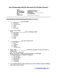 100+ soal uas/pat bahasa inggris kelas 10 semester 2 kurikulum 2013. Top Pdf Uts Bahasa Inggris Ganjil Kelas 12 Sma 123dok Com