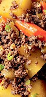 Japanese Style Meat And Potatoes Healthy Ground Beef Ground Beef And Potatoes Pork And Potato Recipe