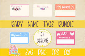 Download Baby Name Tag Bundle Hello My Name Is Name Tag 320175 Svgs Design Bundles