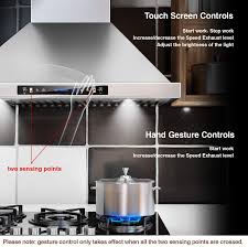 You don't really have any wiggle room here, since barbecues are incredibly hot and produce heavy smoke. Buy Iktch 36 Inch Wall Mount Range Hood 900 Cfm Ducted Ductless Convertible Kitchen Chimney Vent Stainless Steel With Gesture Sensing Touch Control Switch Panel 2 Pcs Adjustable Lights Online In Vietnam B07sdf85nz