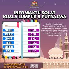 Apakah itu adalah waktu solat hari ini? Kpdnhep On Twitter Info Waktu Solat Bagi W P Putrajaya Kuala Lumpur Dan Kawasan Yg Sewaktu Dengannya Waktusolat