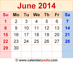 Month Of June 2014 Calendar Calendarpedia Com June Calendar Printable Calendar Word August Calendar