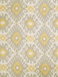 Yellow Grey Ikat Linen Upholstery Yardage Light Grey Ikat Curtain Material Yellow Home Decor Grey Ikat Pillow Fabr Fabric Decor Ikat Fabric Ikat Curtains