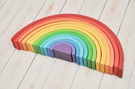 Large Rainbow Stacker 13 Pcs Stacking Rainbow Wooden Waldorf Etsy In 2020 Wooden Rainbow Wooden Toys Toddler Gifts