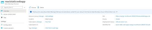 I know that web apps have a configuration section, but i would like to. Azure Static Web Apps Programming With Wolfgang