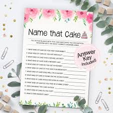 You can't seem to let go of you're childhood, and. Name That Cake Game Bridal Shower Games Instant Download Etsy