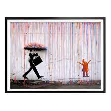 To others, it is just plain vandalism. Poster Banksy Coloured Rain Wall Art De